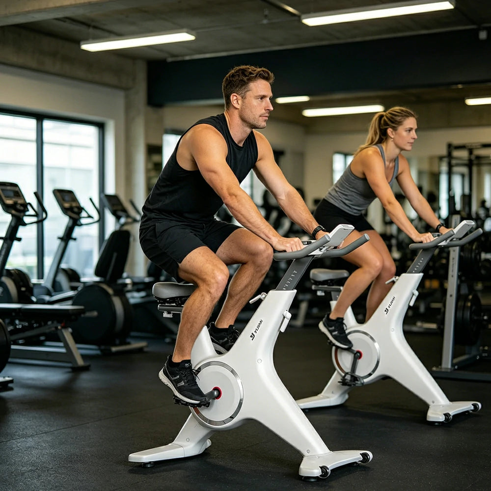 FITPRO Home Exercise Bike with 24-Level Smart Magnetic Resistance and Quiet Riding for Small-Space Cardio Training