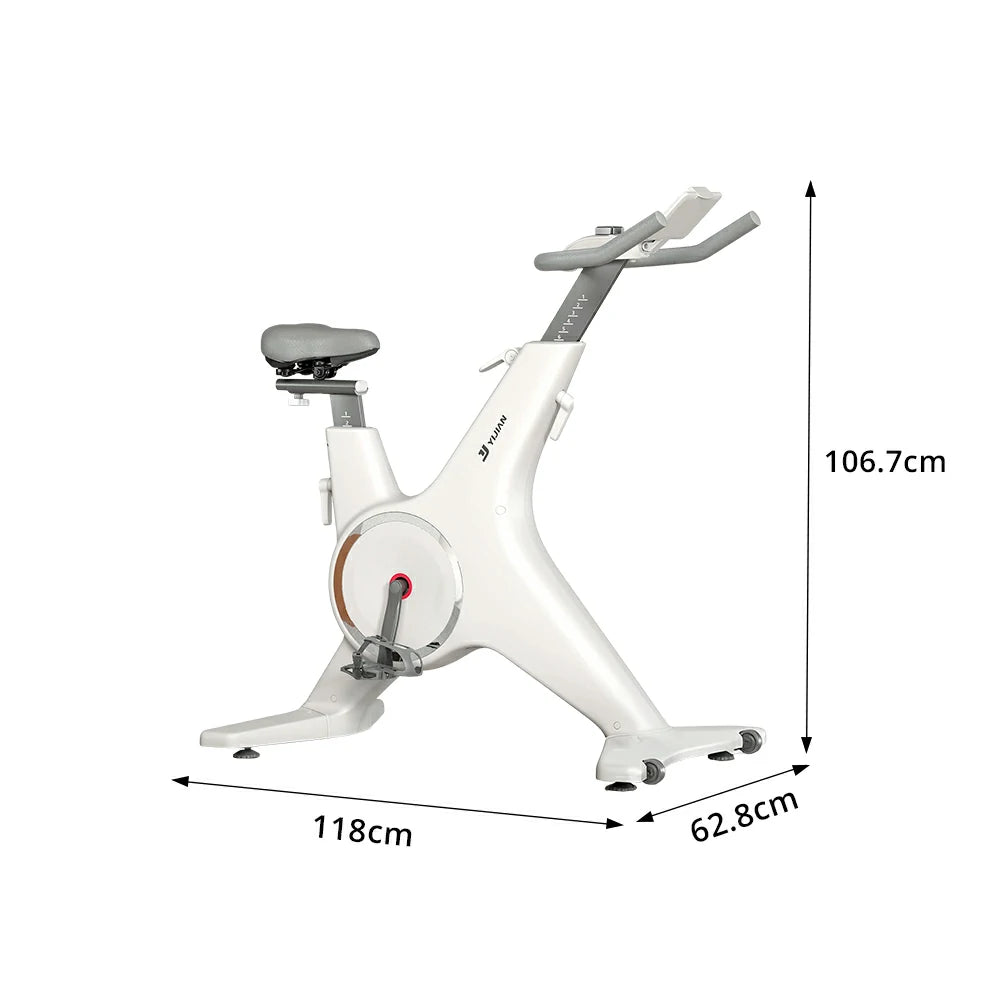 FITPRO Home Exercise Bike with 24-Level Smart Magnetic Resistance and Quiet Riding for Small-Space Cardio Training
