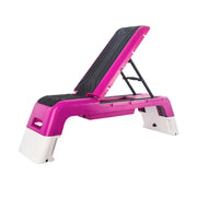 FITPRO Multi-Functional Step Bench with Adjustable Angles, Foldable Storage for Home Fitness Training - Pink