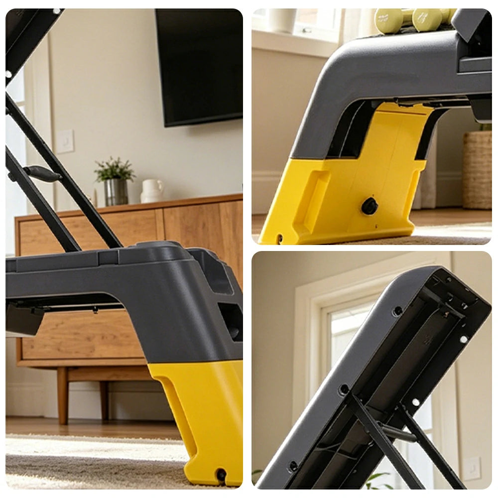 FITPRO Multi-Functional Step Bench with Adjustable Angles, Foldable Storage for Home Fitness Training - Yellow