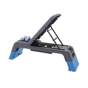 FITPRO Multi-Functional Step Bench with Adjustable Angles, Foldable Storage for Home Fitness Training - Blue&Grey