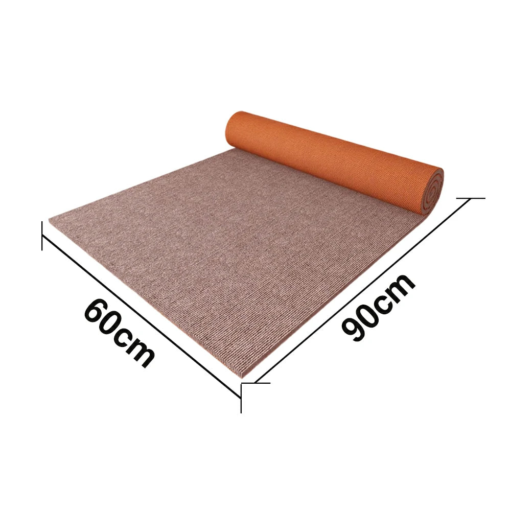 FITPRO Thick Anti-Slip Absorbent Floor Mat 60/100/120cm - Natural Rubber Backing, Sound-Reducing, Waterproof Surface - Beige&Brown