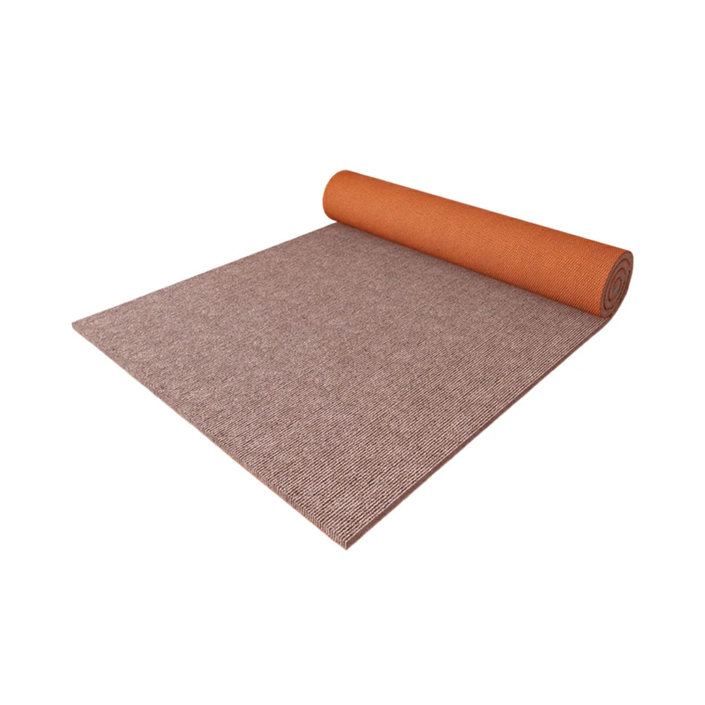 FITPRO Thick Anti-Slip Absorbent Floor Mat 60/100/120cm - Natural Rubber Backing, Sound-Reducing, Waterproof Surface - Beige&Brown