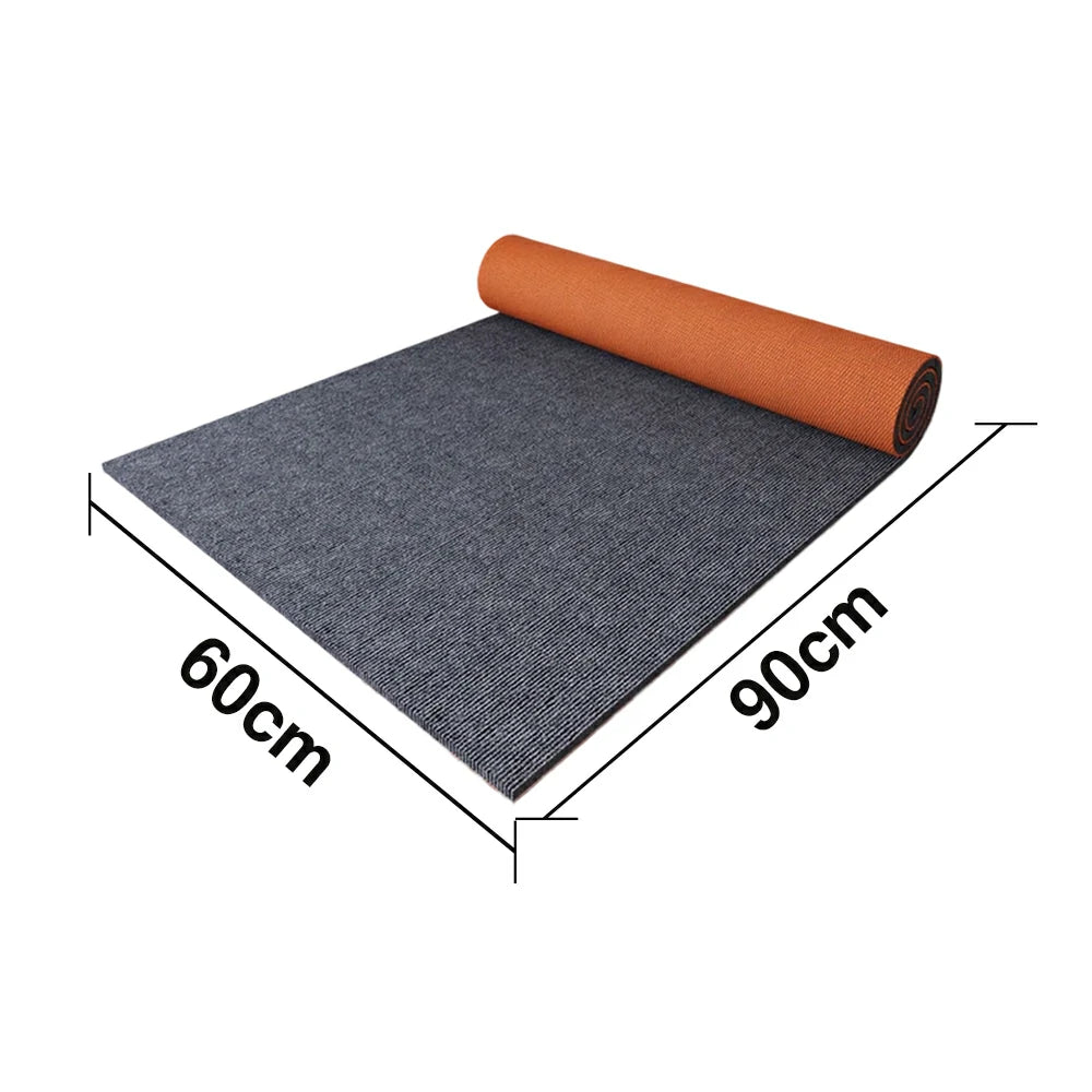 FITPRO Thick Anti-Slip Absorbent Floor Mat 60/100/120cm - Natural Rubber Backing, Sound-Reducing, Waterproof Surface - Grey