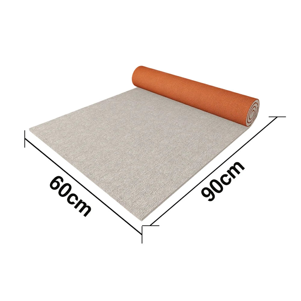 FITPRO Thick Anti-Slip Absorbent Floor Mat 60/100/120cm - Natural Rubber Backing, Sound-Reducing, Waterproof Surface - Beige&White