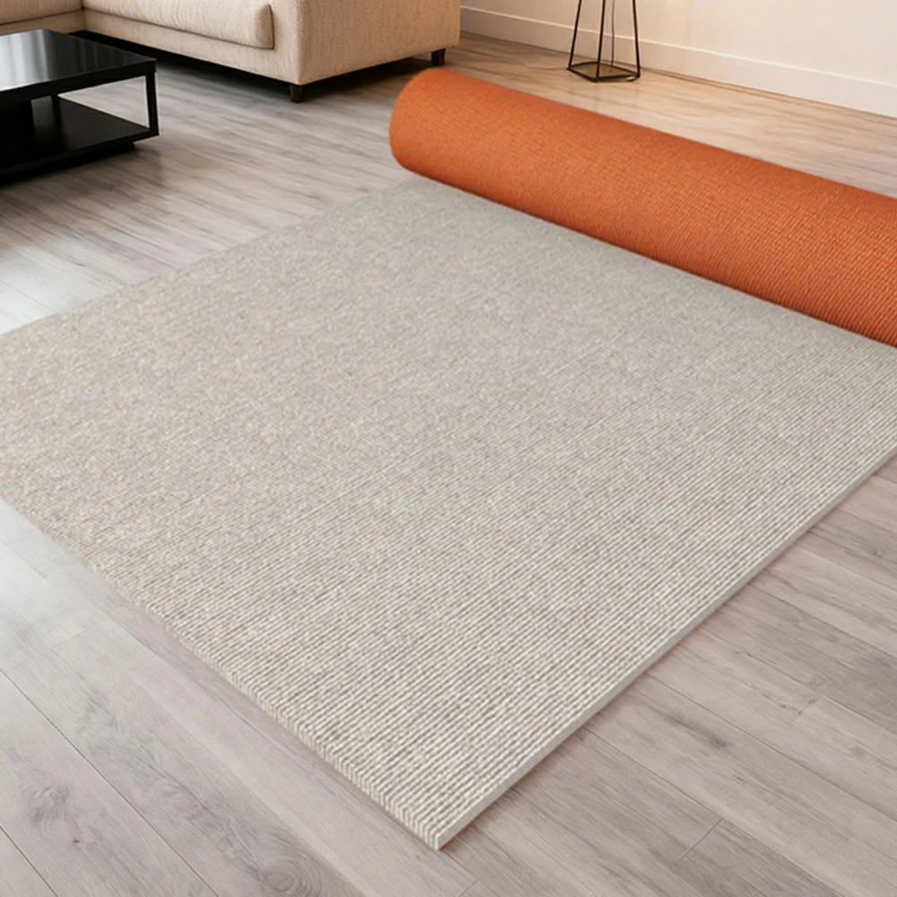 FITPRO Thick Anti-Slip Absorbent Floor Mat 60/100/120cm - Natural Rubber Backing, Sound-Reducing, Waterproof Surface - Beige&White