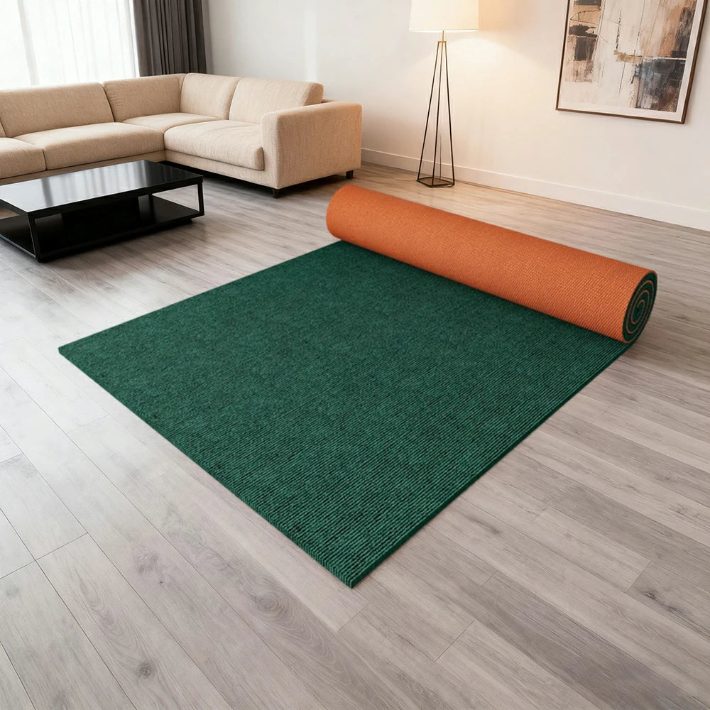 FITPRO Thick Anti-Slip Absorbent Floor Mat 60/100/120cm - Natural Rubber Backing, Sound-Reducing, Waterproof Surface - Green