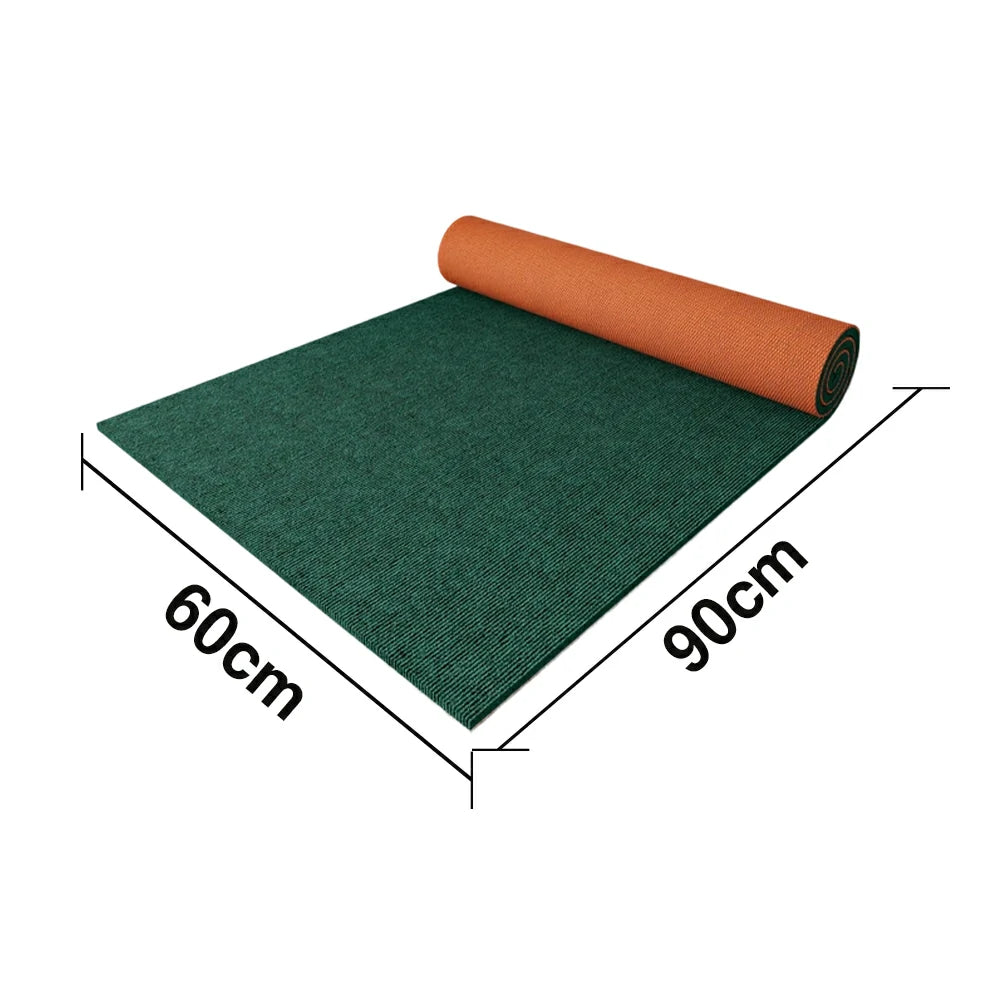 FITPRO Thick Anti-Slip Absorbent Floor Mat 60/100/120cm - Natural Rubber Backing, Sound-Reducing, Waterproof Surface - Green