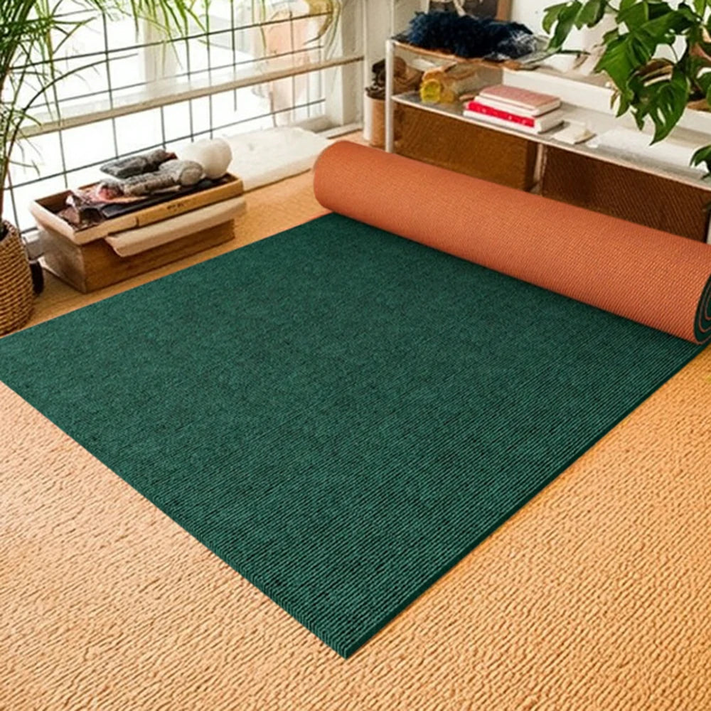 FITPRO Thick Anti-Slip Absorbent Floor Mat 60/100/120cm - Natural Rubber Backing, Sound-Reducing, Waterproof Surface - Green