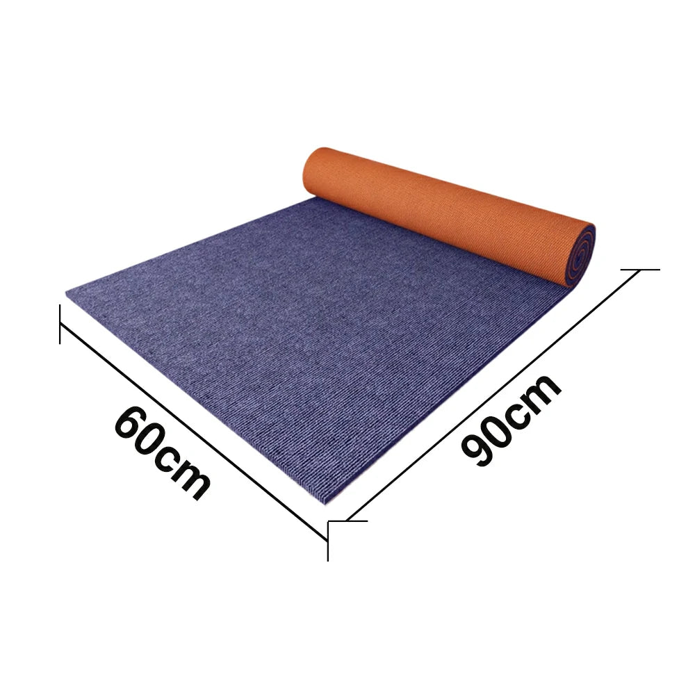 FITPRO Thick Anti-Slip Absorbent Floor Mat 60/100/120cm - Natural Rubber Backing, Sound-Reducing, Waterproof Surface - Blue