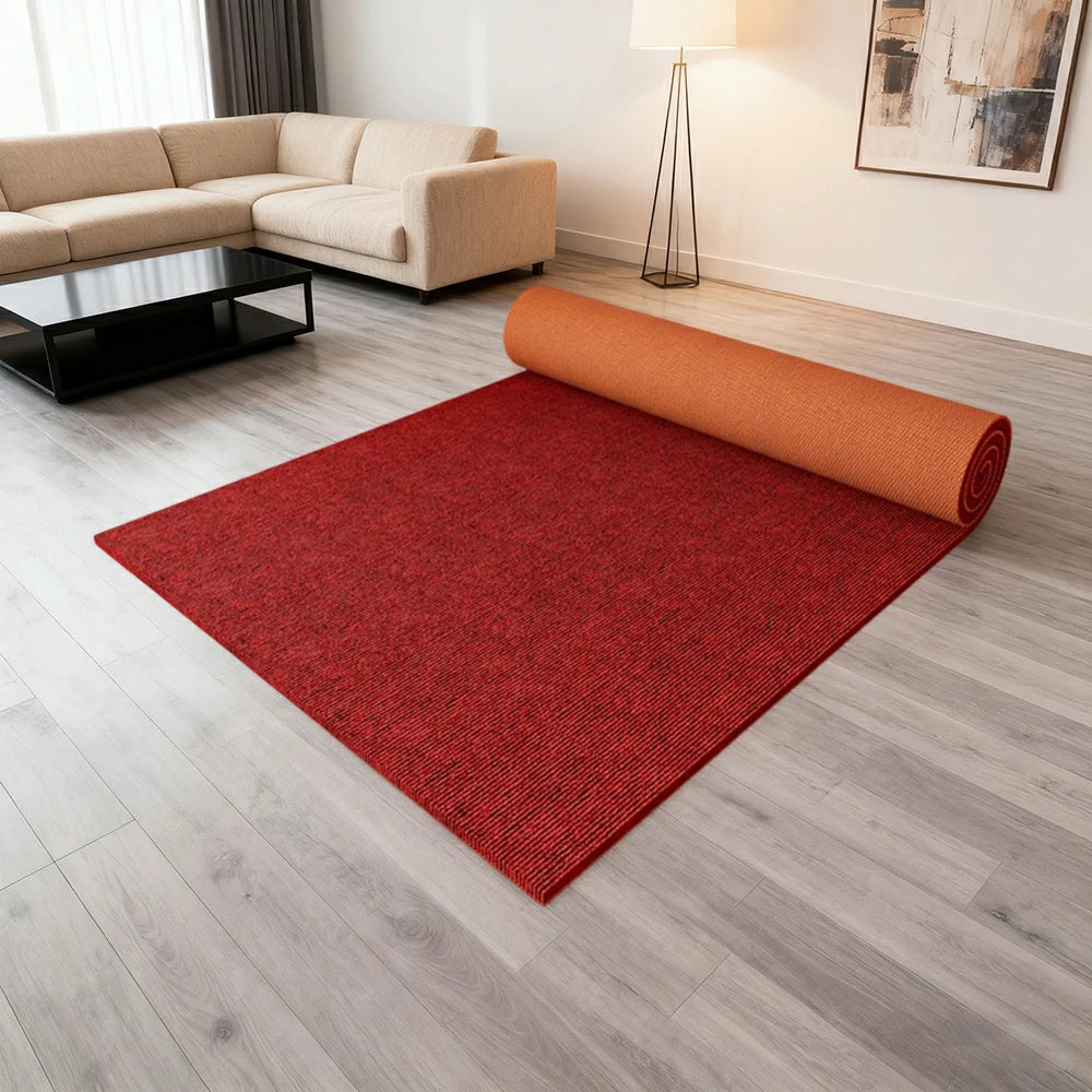 FITPRO Thick Anti-Slip Absorbent Floor Mat 60/100/120cm - Natural Rubber Backing, Sound-Reducing, Waterproof Surface - Wine