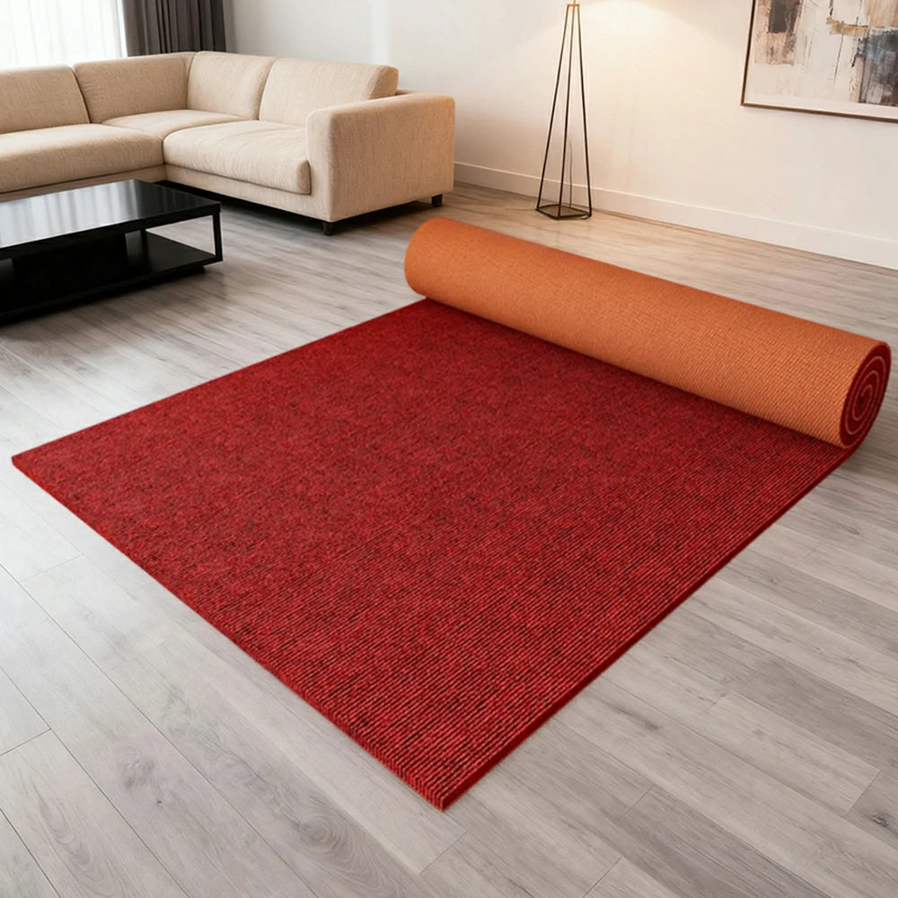 FITPRO Thick Anti-Slip Absorbent Floor Mat 60/100/120cm - Natural Rubber Backing, Sound-Reducing, Waterproof Surface - Wine