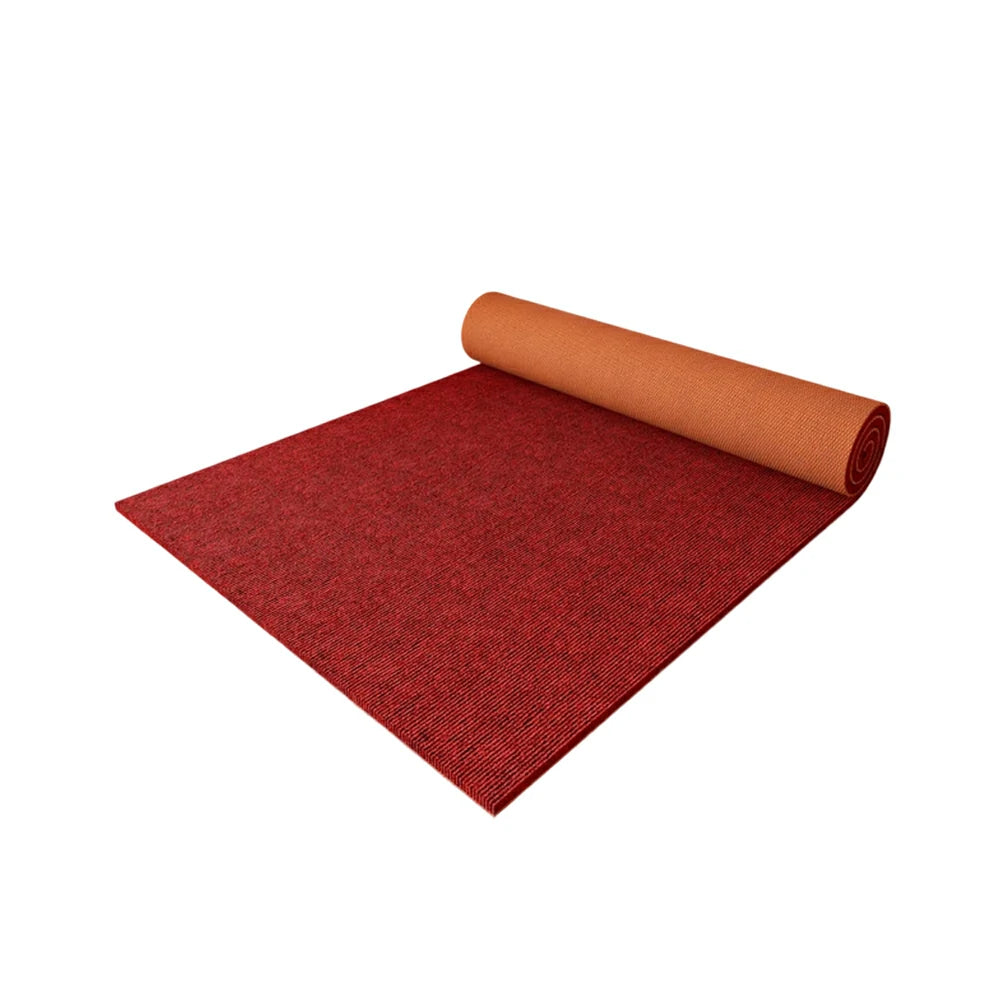 FITPRO Thick Anti-Slip Absorbent Floor Mat 60/100/120cm - Natural Rubber Backing, Sound-Reducing, Waterproof Surface - Wine