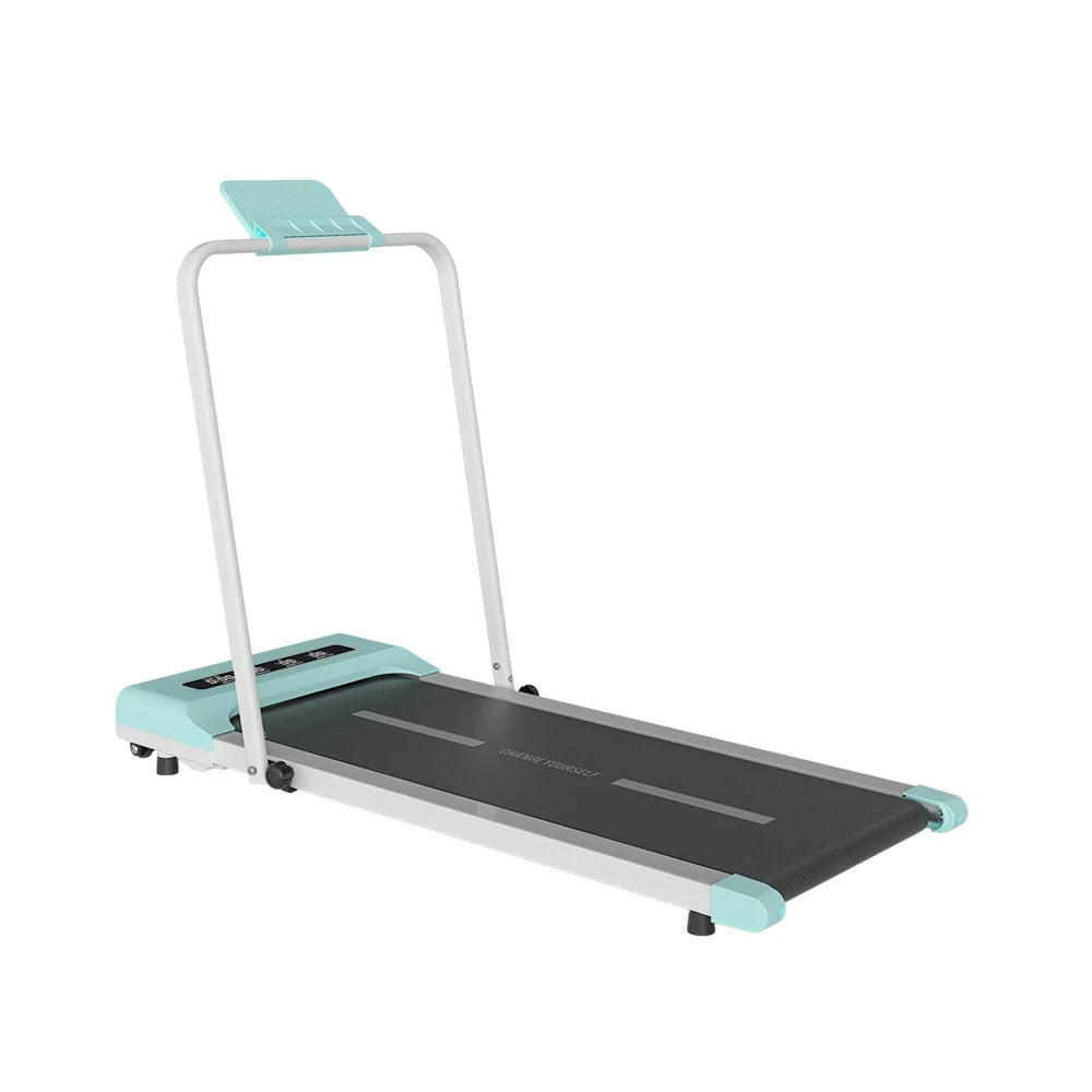 FITPRO Folding Treadmill - Quiet 51cm Deck Running Machine, Slim & Easy Storage - Blue