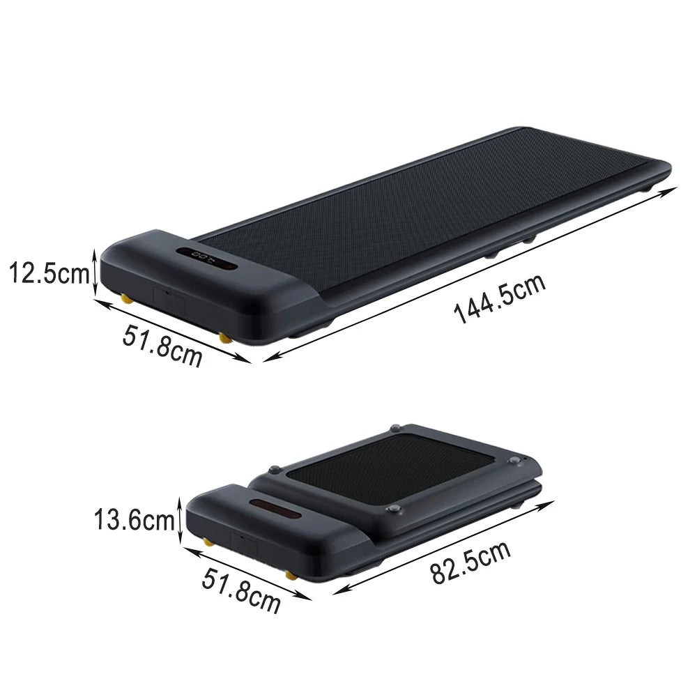 FITPRO Walking Treadmill - Foldable Design, Whisper-Quiet Operation, Sturdy Aluminium Alloy Frame, Compact Home Fitness Machine - Black