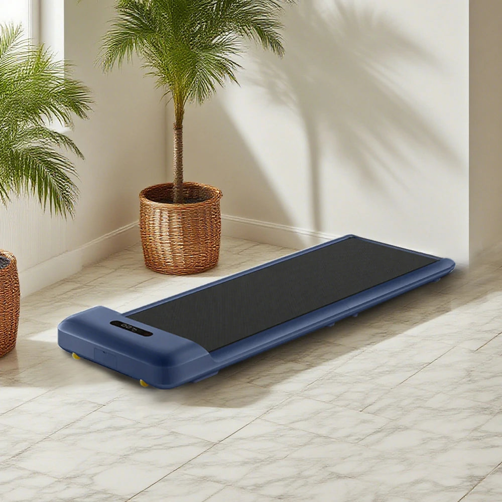 FITPRO Walking Treadmill - Foldable Design, Whisper-Quiet Operation, Sturdy Aluminium Alloy Frame, Compact Home Fitness Machine - Blue