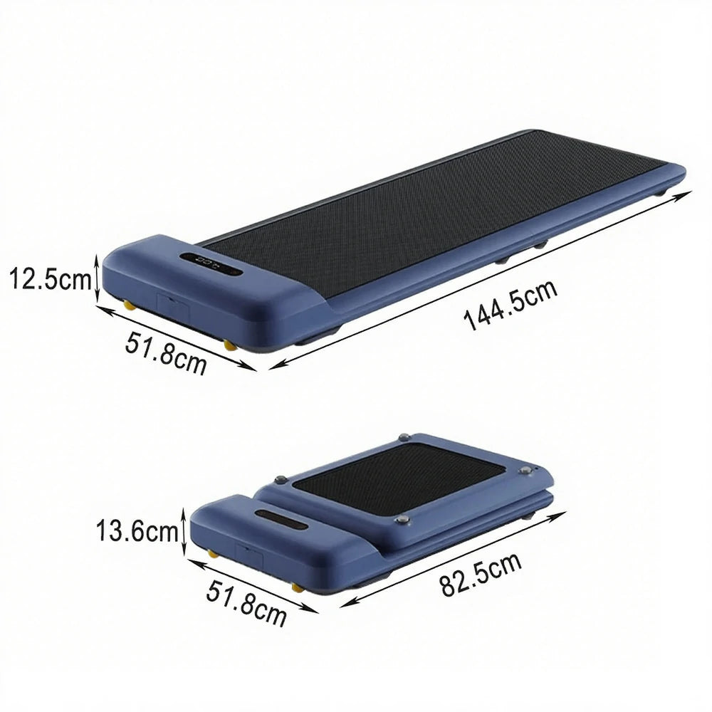 FITPRO Walking Treadmill - Foldable Design, Whisper-Quiet Operation, Sturdy Aluminium Alloy Frame, Compact Home Fitness Machine - Blue