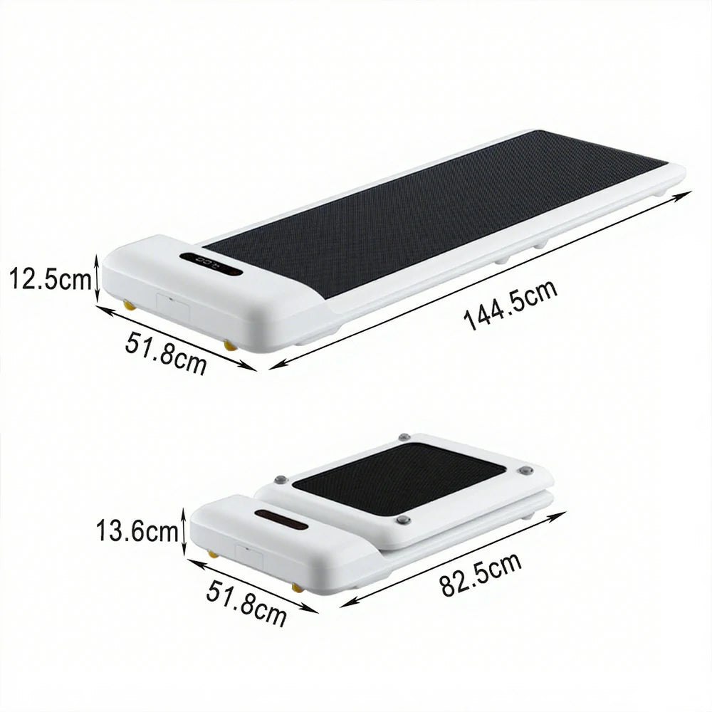 FITPRO Walking Treadmill - Foldable Design, Whisper-Quiet Operation, Sturdy Aluminium Alloy Frame, Compact Home Fitness Machine - White