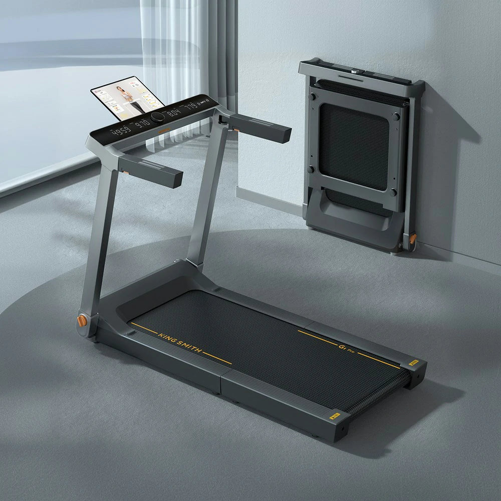 FITPRO Foldable Walking Treadmill - Quiet Operation, Heart Rate Handle, Compact Design for Home Fitness & Exercise  - Black