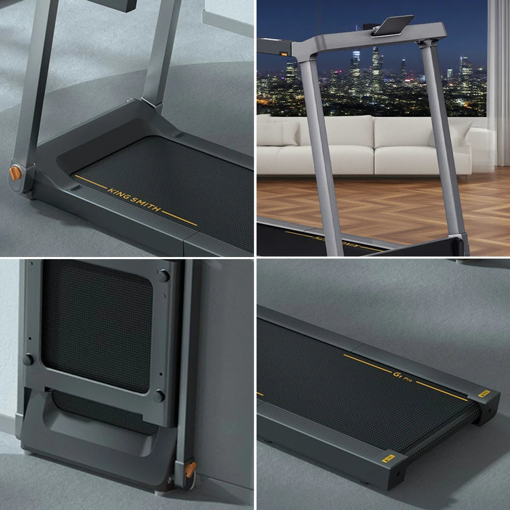 FITPRO Foldable Walking Treadmill - Quiet Operation, Heart Rate Handle, Compact Design for Home Fitness & Exercise  - Black