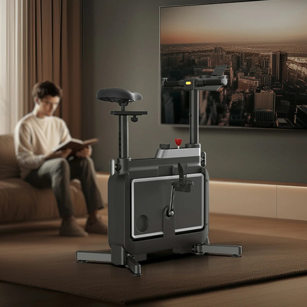 FITPRO Foldable Spin Bike – Silent Magnetic Resistance, Adjustable Seat & Handlebar, Compact Home Fitness Exercise Bike