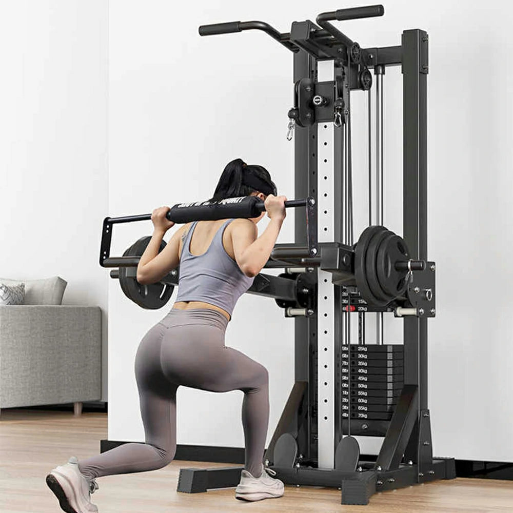 FITPRO Multi-Functional Home Gym Machine - 70kg Precision Steel Counterweight, Adjustable Pulley System, Full-Body Strength Training