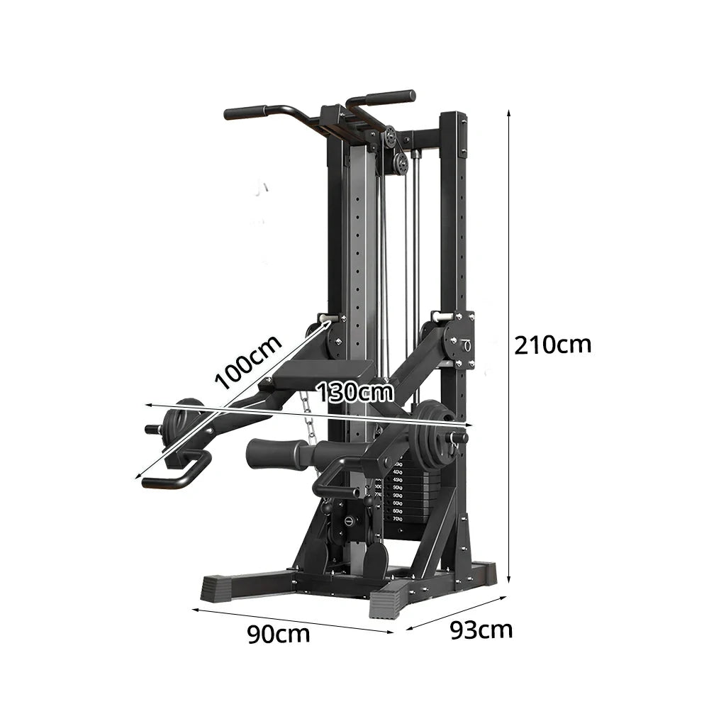 FITPRO Multi-Functional Home Gym Machine - 70kg Precision Steel Counterweight, Adjustable Pulley System, Full-Body Strength Training