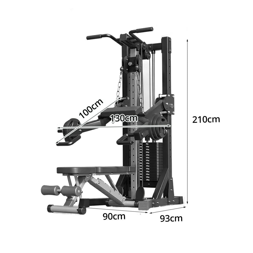 FITPRO Multi-Functional Home Gym Machine - 70kg Precision Steel Counterweight, Adjustable Pulley System, Full-Body Strength Training