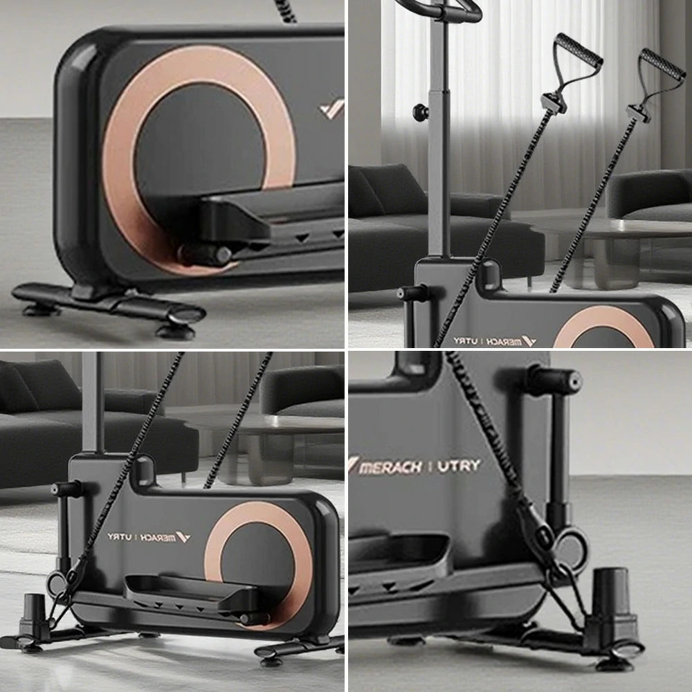 FITPRO Home Treadmill Trainer - 32-Level Magnetic Resistance, Self-Powered System, Compact Space-Saving Design with Tablet Holder - Dark Gray