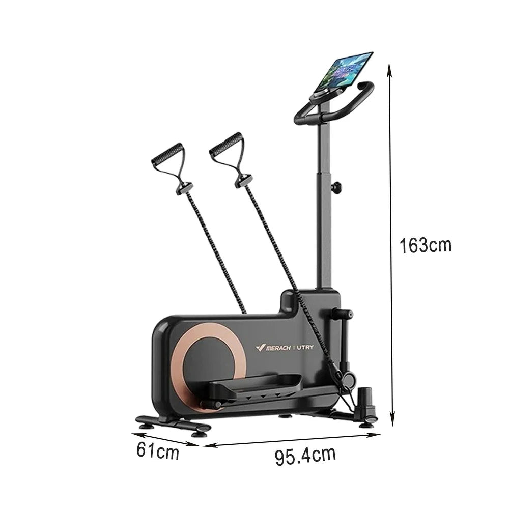 FITPRO Home Treadmill Trainer - 32-Level Magnetic Resistance, Self-Powered System, Compact Space-Saving Design with Tablet Holder - Dark Gray