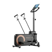 FITPRO Home Treadmill Trainer - 32-Level Magnetic Resistance, Self-Powered System, Compact Space-Saving Design with Tablet Holder - Dark Gray