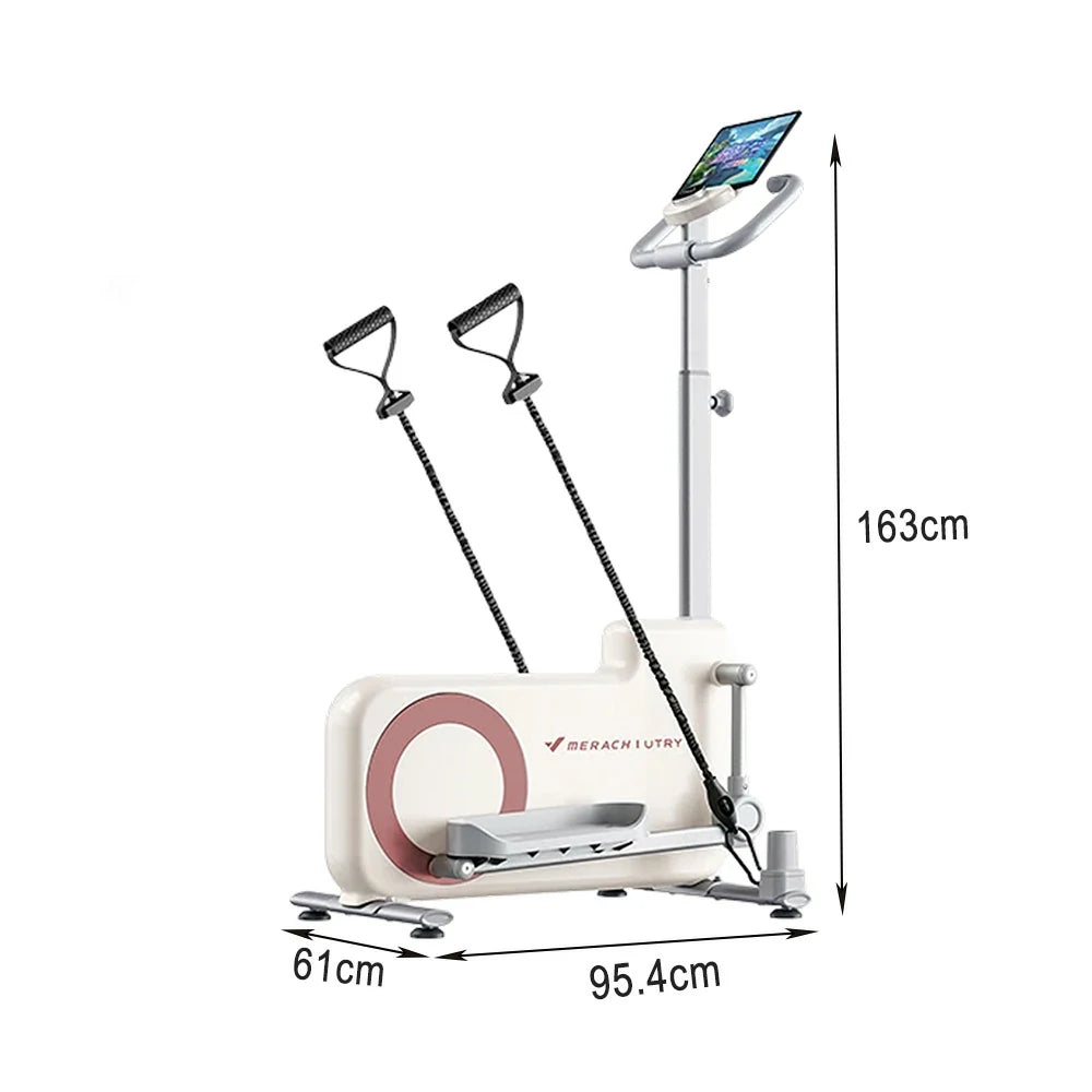 FITPRO Home Treadmill Trainer - 32-Level Magnetic Resistance, Self-Powered System, Compact Space-Saving Design with Tablet Holder - Cream Yellow