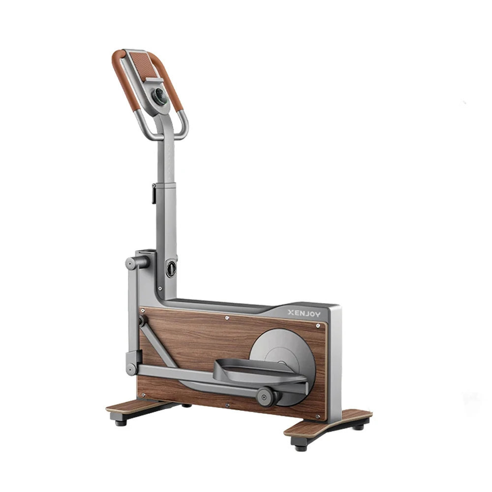 FITPRO Luxury Elliptical Trainer - Black Walnut Frame, Self-Powered System, 32 Resistance Levels, Foldable Compact Design
