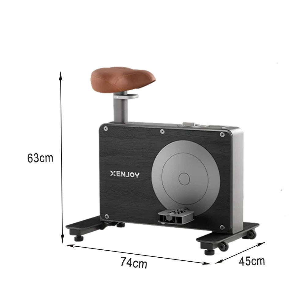 FITPRO Silent Magnetic Spin Bike - Black Oak Frame, 8 Resistance Levels, Pneumatic Seat Adjustment for Home Fitness