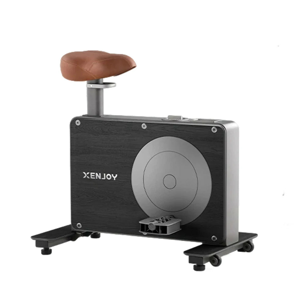 FITPRO Silent Magnetic Spin Bike - Black Oak Frame, 8 Resistance Levels, Pneumatic Seat Adjustment for Home Fitness