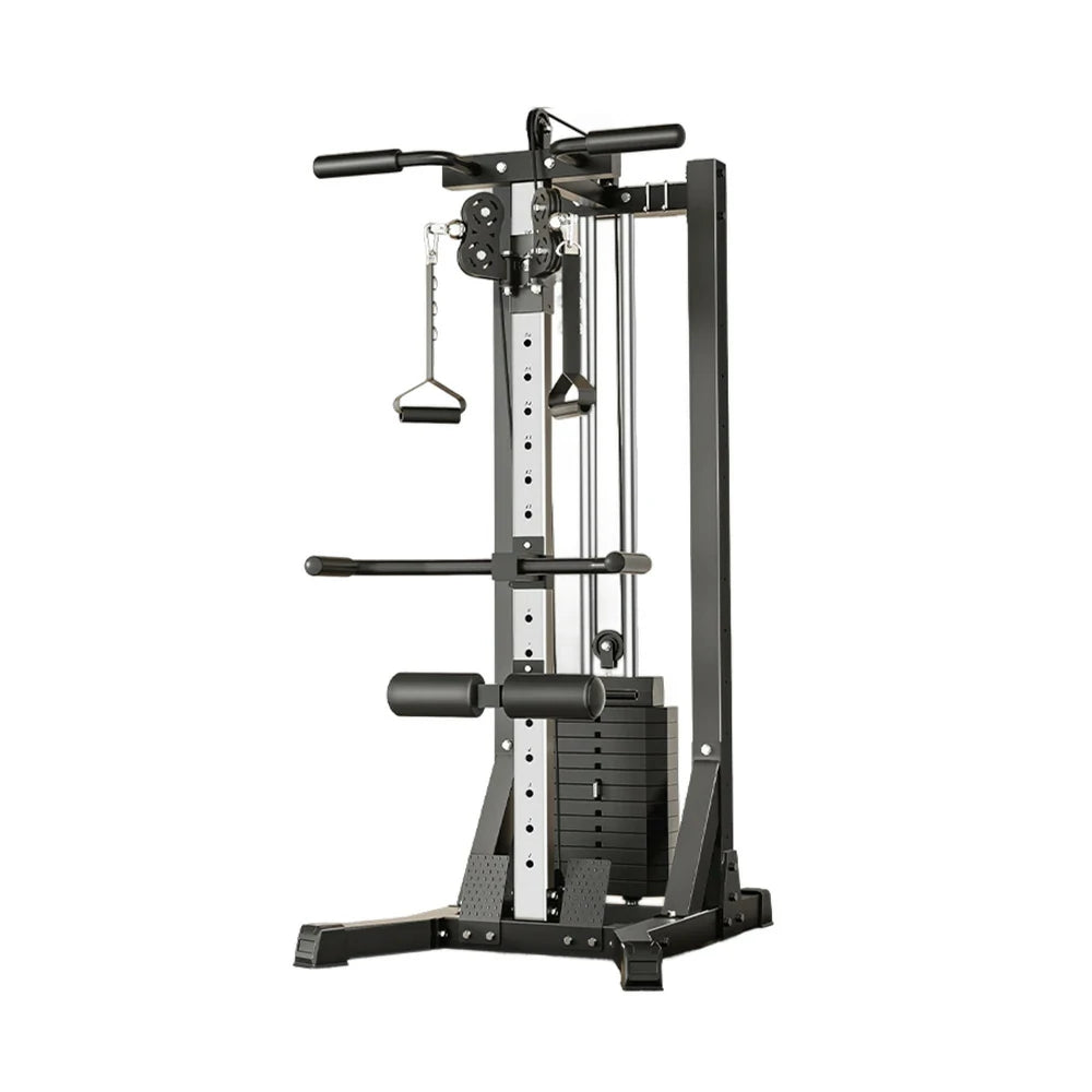 MERIDIAN Multi-Functional Home Gym Machine - Double Pulley 70KG Weight Stack, 300kg Max Load - Black