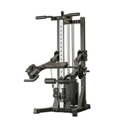 MERIDIAN Squat & Bench Press Combo – Double Pulley 70KG Weight Stack, 300kg Max Load, Multi-Functional Home Gym - Black