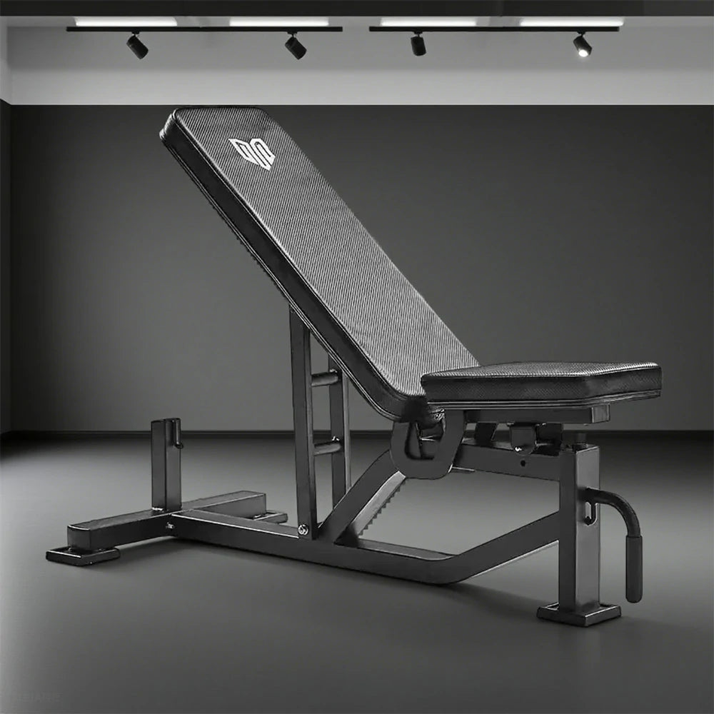 FITPRO Adjustable Weight Bench for Training - 7-Level Height, 300kg Max Load - Black