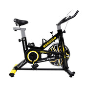 FITPRO Home Spin Bike - 6KG Flywheel, Stepless Resistance, 150kg Max Load - Black&Yellow