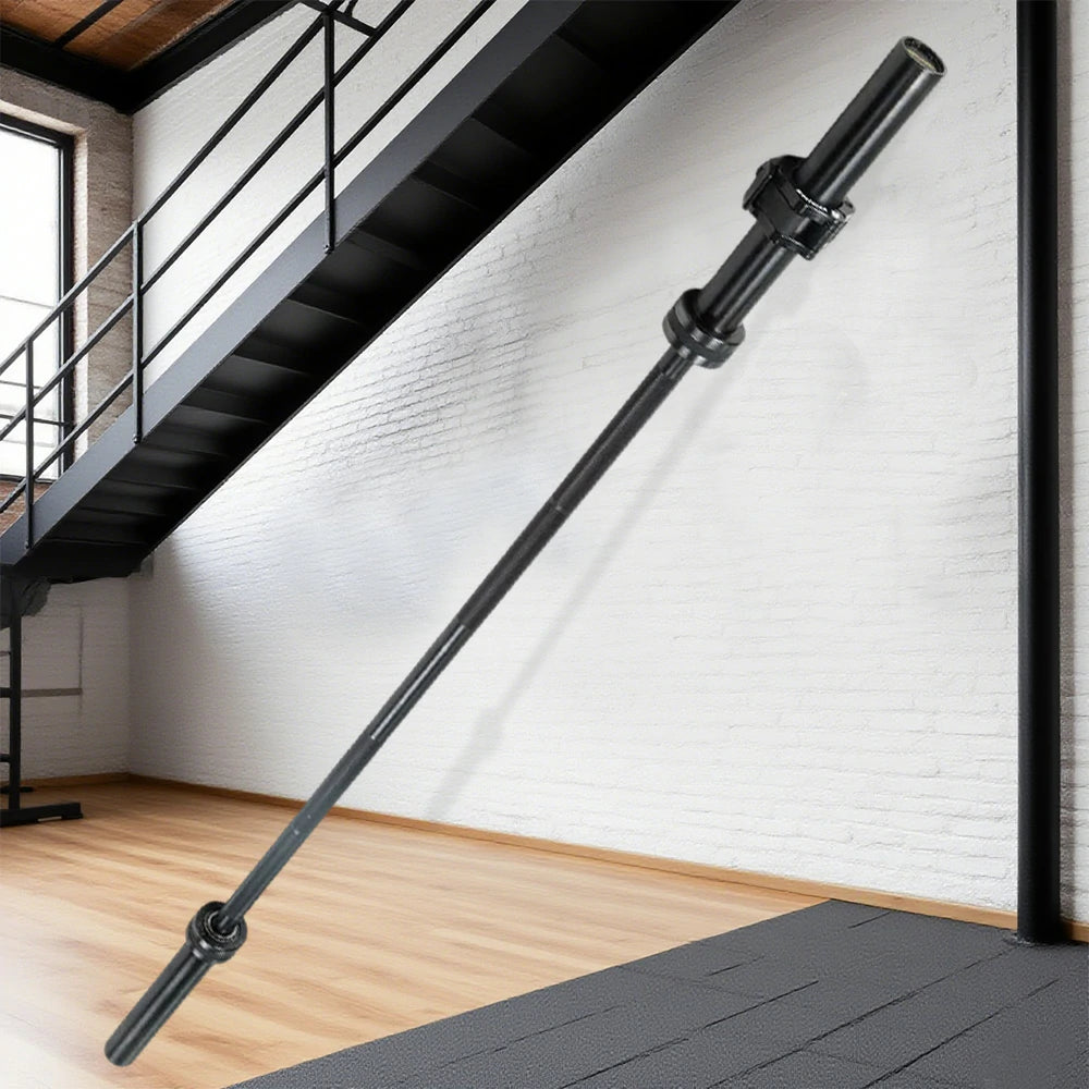 FITPRO 700LB Straight Barbell - Needle Bearings, Non-Slip Grip, 1.8M & 2.2M Black Coating, Heavy-Duty Strength Training