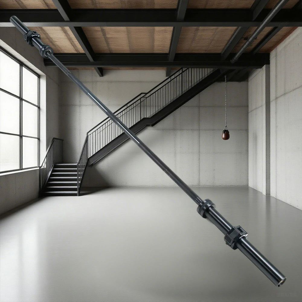 FITPRO 700LB Straight Barbell - Needle Bearings, Non-Slip Grip, 1.8M & 2.2M Black Coating, Heavy-Duty Strength Training