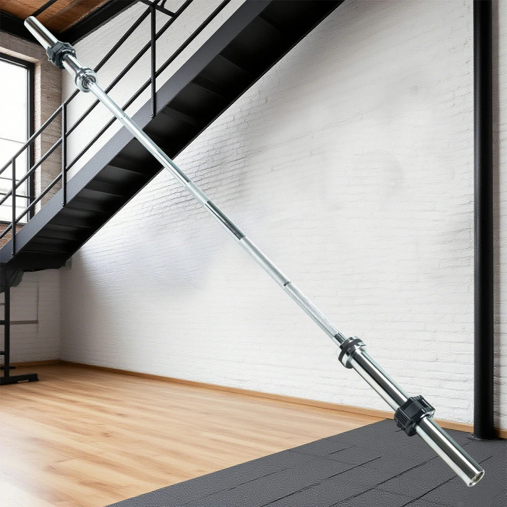 FITPRO 700LB Straight Barbell 1.8M & 2.2M - Chrome Coating, Needle Bearings, Non-Slip Grip, Heavy-Duty Strength Training