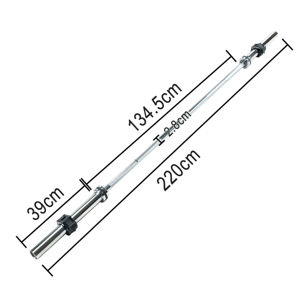 FITPRO 700LB Straight Barbell 1.8M & 2.2M - Chrome Coating, Needle Bearings, Non-Slip Grip, Heavy-Duty Strength Training