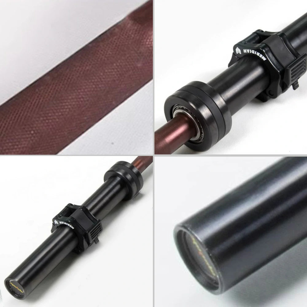 FITPRO 1000LB Straight Barbell 1.8M & 2.2M - Spring Steel, Black Coating, Needle Bearings, Non-Slip Grip, Heavy-Duty Training