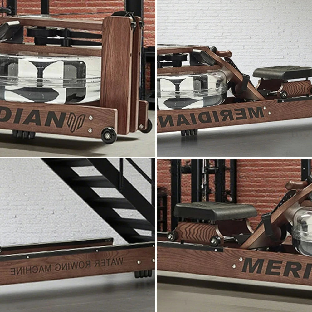 FITPRO Smart Rowing Machine - 18kg Flywheel, Stepless Resistance, Foldable Design, 150kg Capacity - Brown