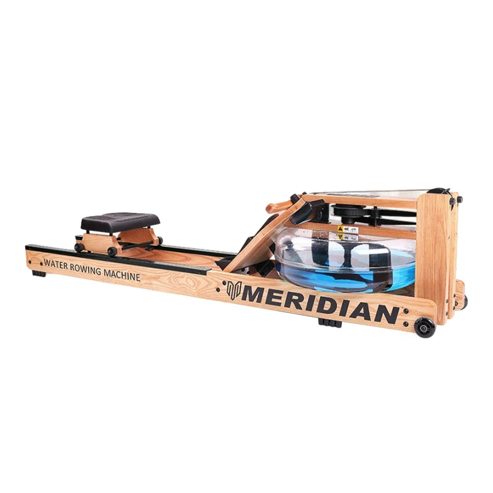 FITPRO Smart Rowing Machine - 18kg Flywheel, Stepless Resistance, Foldable Design, 150kg Capacity - Wood Finish