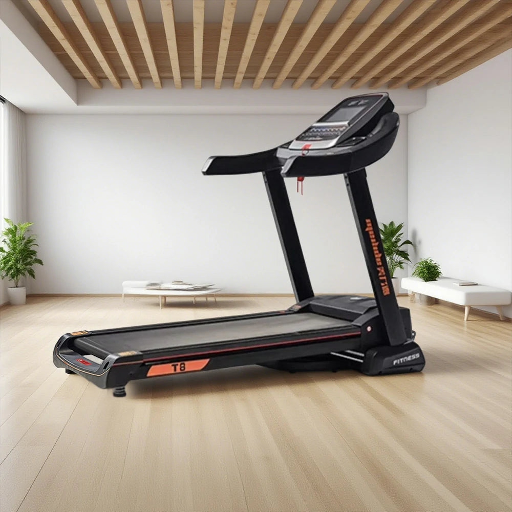 FITPRO Folding Treadmill - Quiet Electric Running Machine for Home Gym - Black