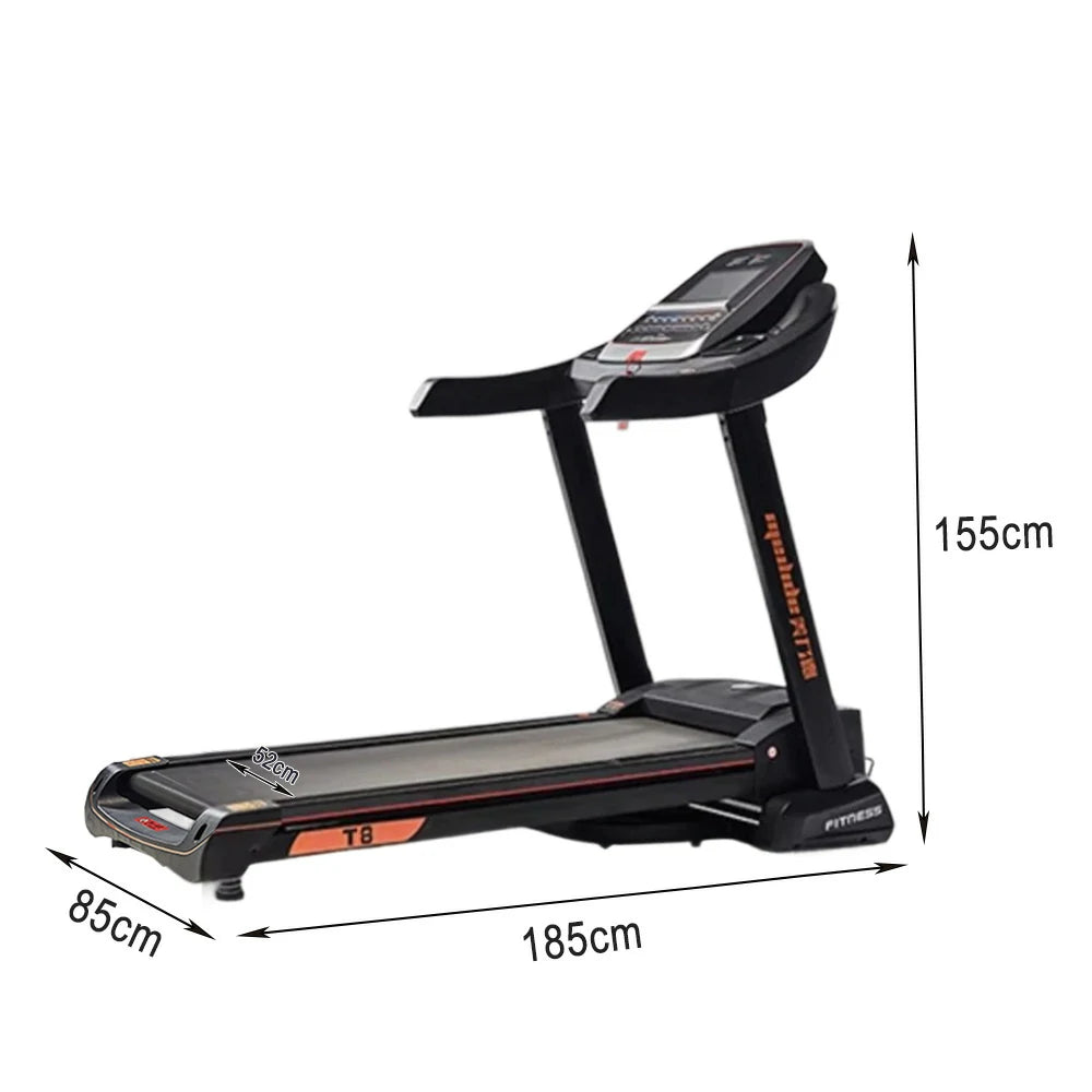 FITPRO Folding Treadmill - Quiet Electric Running Machine for Home Gym - Black