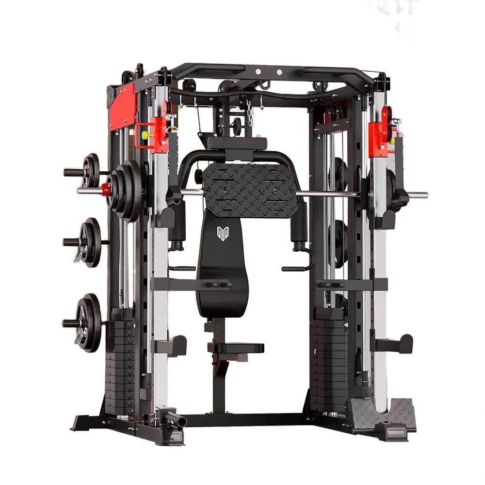 MERIDIAN Multi-Functional Smith Machine Home Gym – 800kg Max Load, 146kg Counterweight, Full-Body Training Station