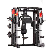 MERIDIAN Multi-Functional Smith Machine Home Gym – 800kg Max Load, 146kg Counterweight, Full-Body Training Station